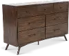 Robin Mid-Century Modern Walnut Brown Dresser