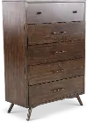 Robin Mid-Century Modern Walnut Brown Chest of Drawers