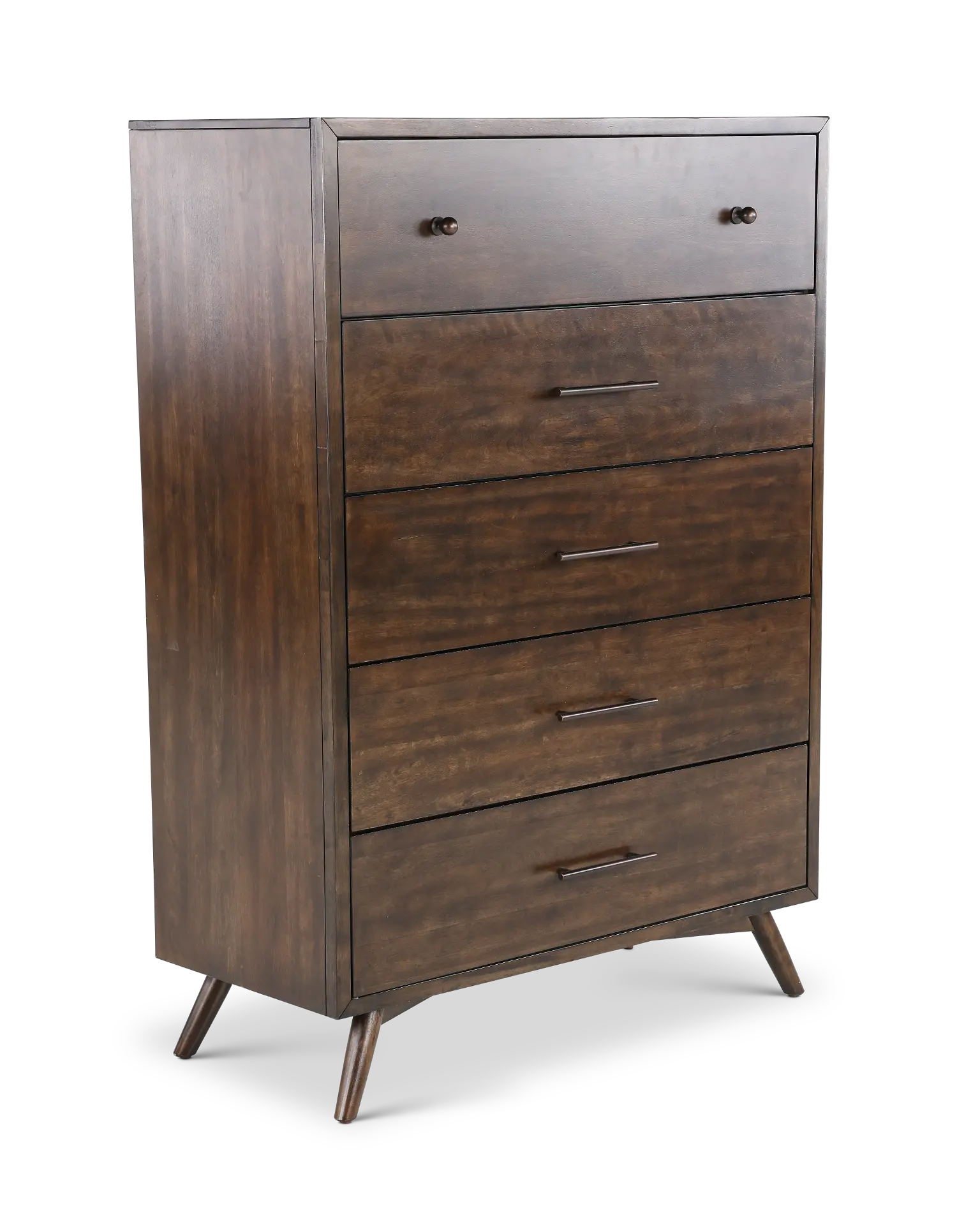 Robin Mid-Century Modern Walnut Brown Chest of Drawers-1