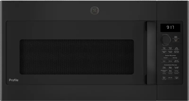GE Profile 1.7 Cu Ft Convection Over-the-Range Microwave - Black