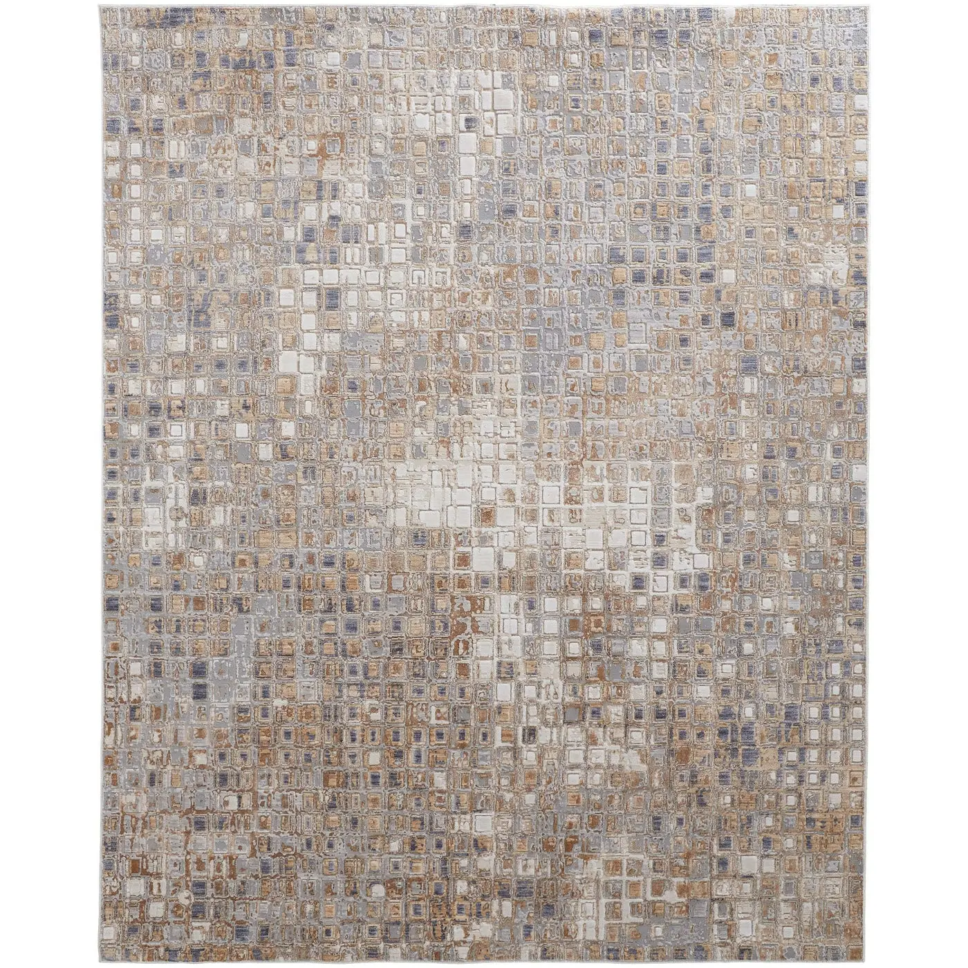 Laina 5 x 8 Mosaic Beige Gray Area Rug-1