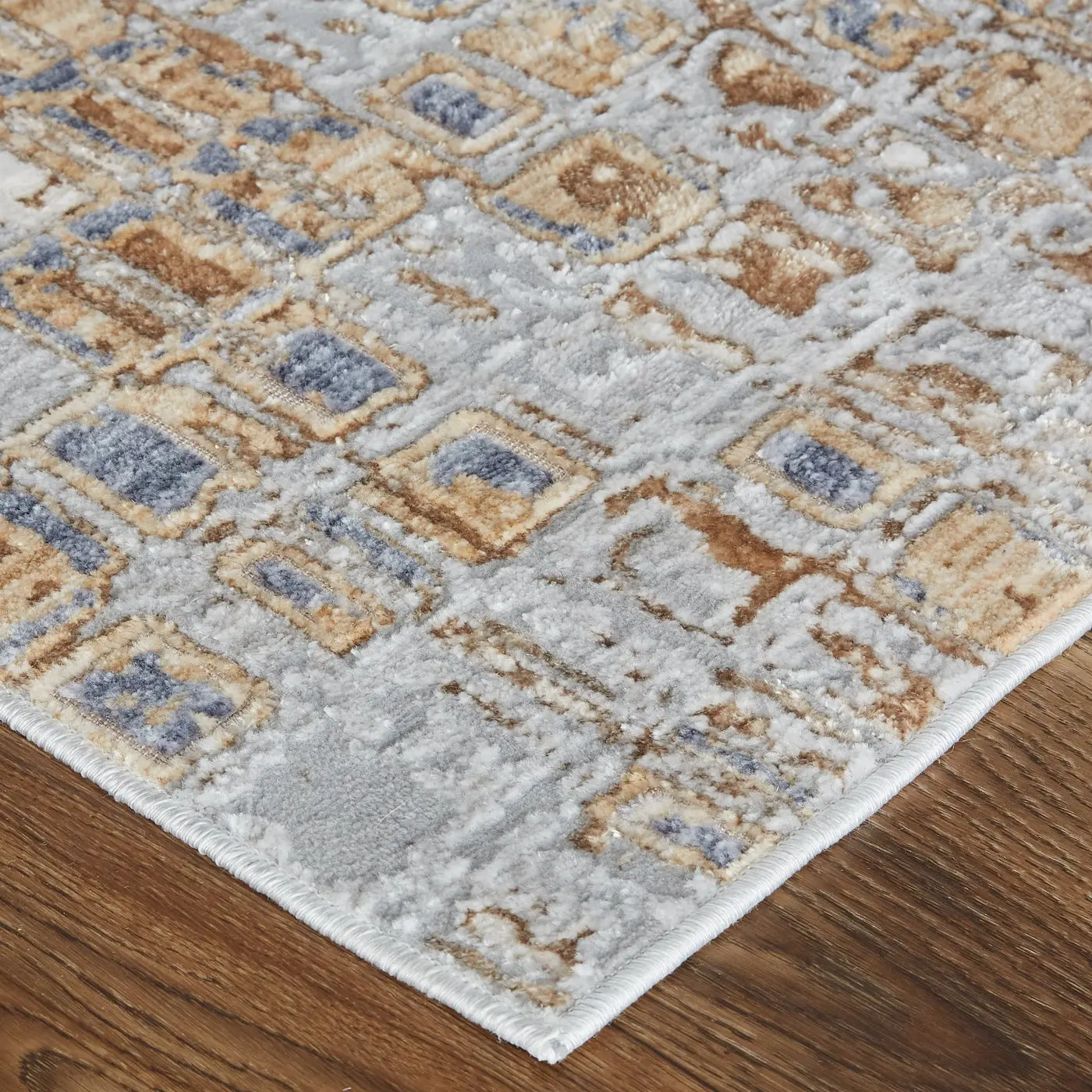 Laina 5 x 8 Mosaic Beige Gray Area Rug-2