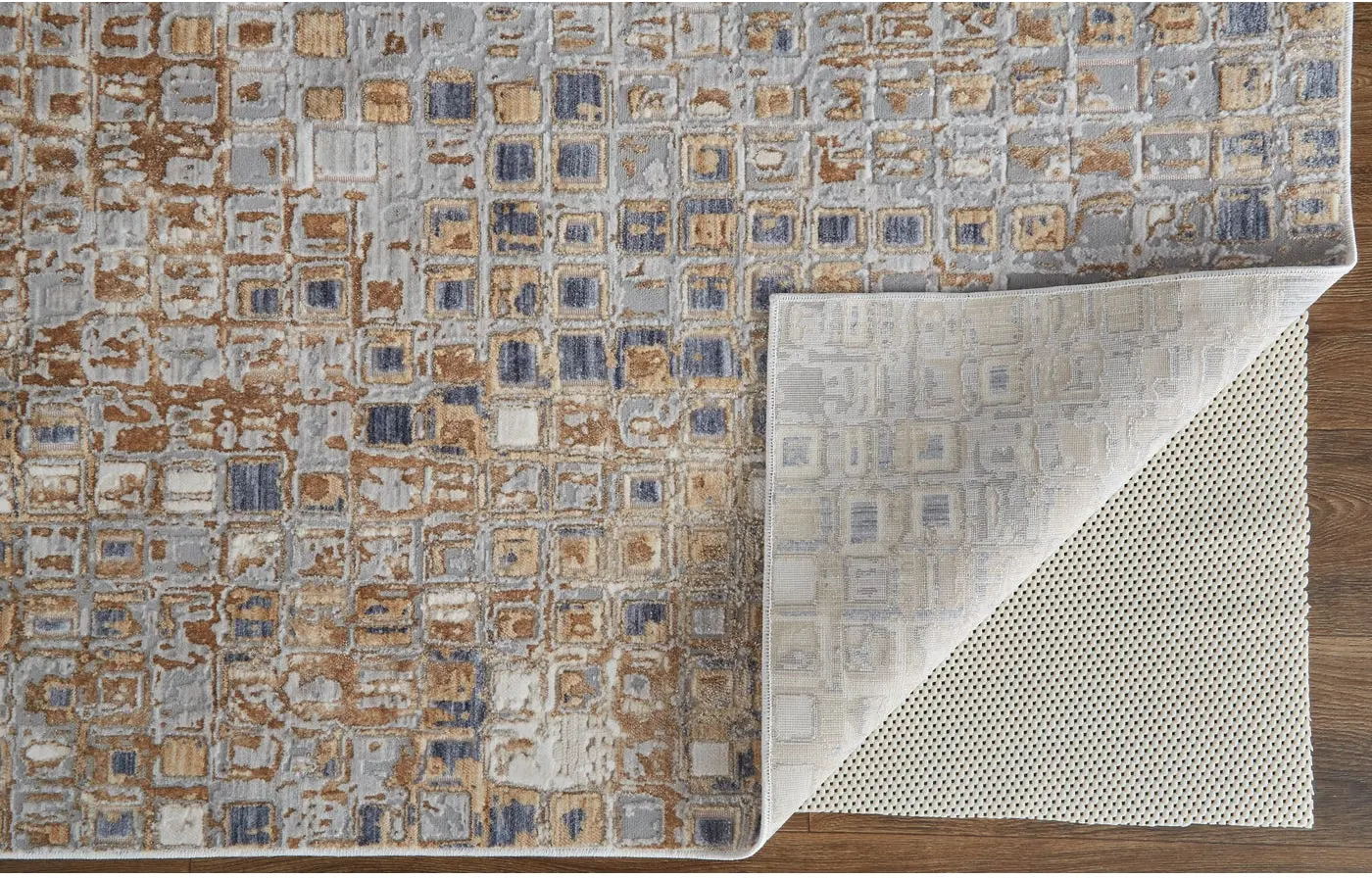 Laina 5 x 8 Mosaic Beige Gray Area Rug-4