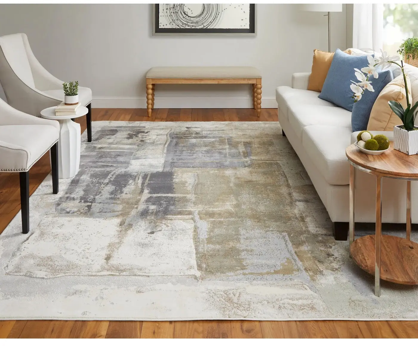 Clio 5 x 8 Gray Multicolored Area Rug-3