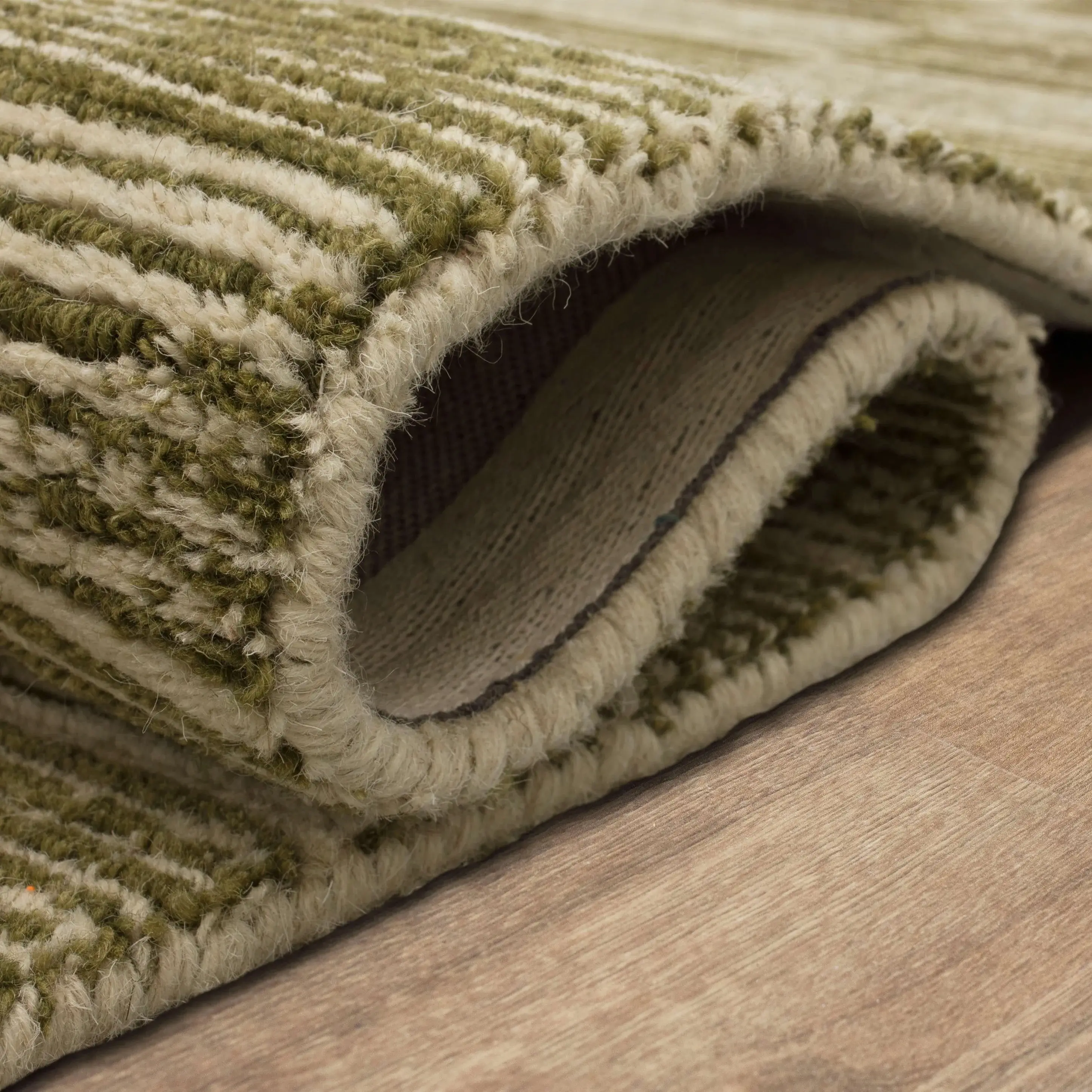 R1091-214/SAGE-GREEN/5X8 Broken Stripe 5 x 8 Sage Green Area Rug-7