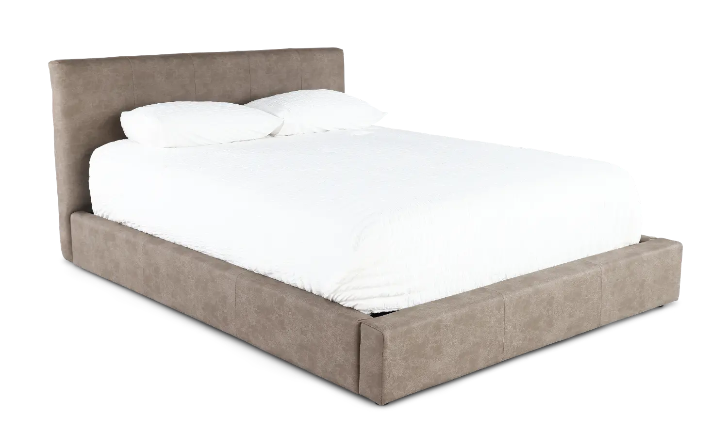 Auremo Light Brown Upholstered Queen Lift Storage Bed-1