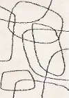 Pace 8 x 11 Abstract Cream and Black Area Rug