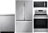 LG-S/S-2706-ELEPKG LG 4 Piece Electric Appliance Package - Stainless Steel