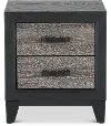 Lisbon Gray and Black Nightstand