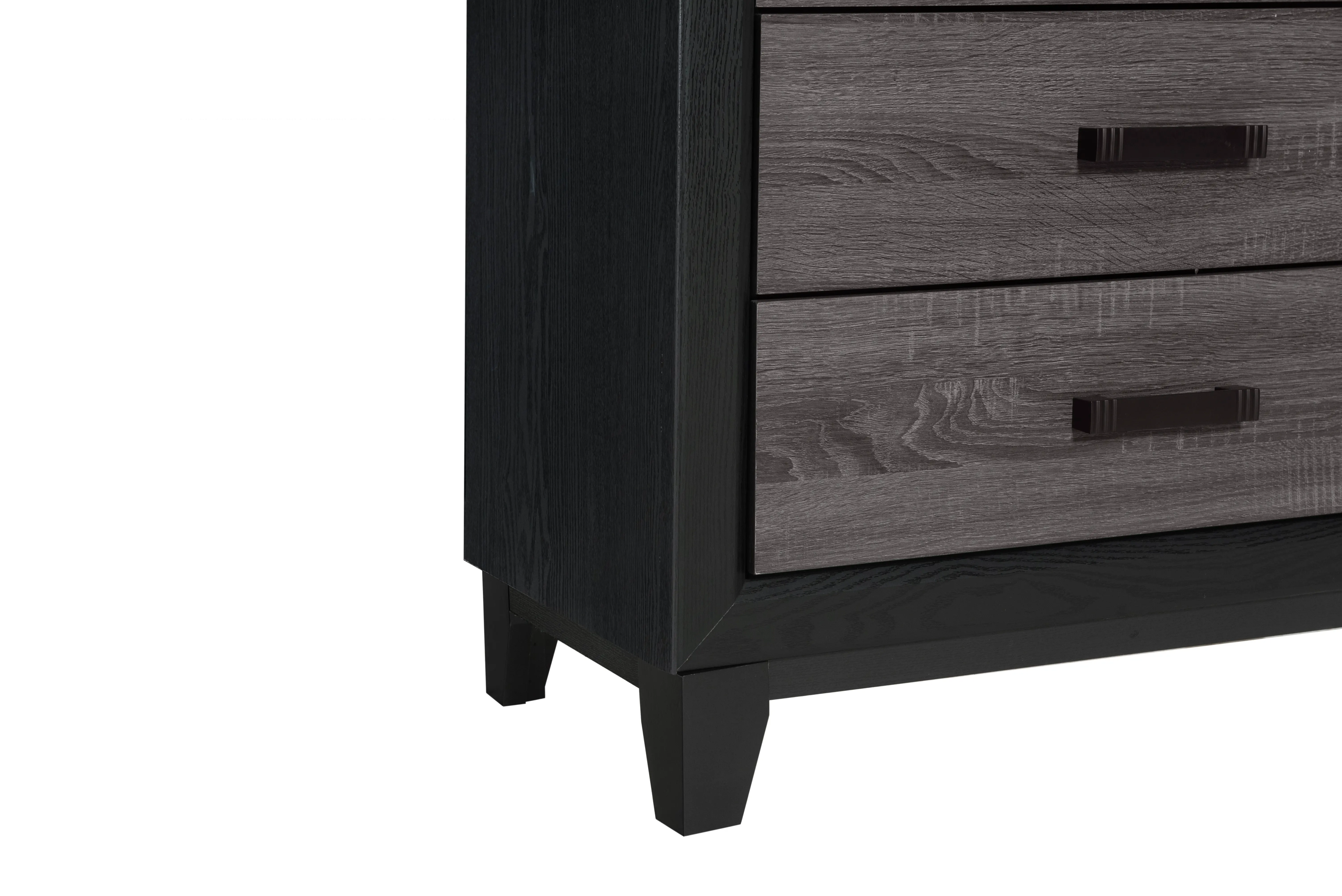 Lisbon Gray and Black Chest of Drawers-3