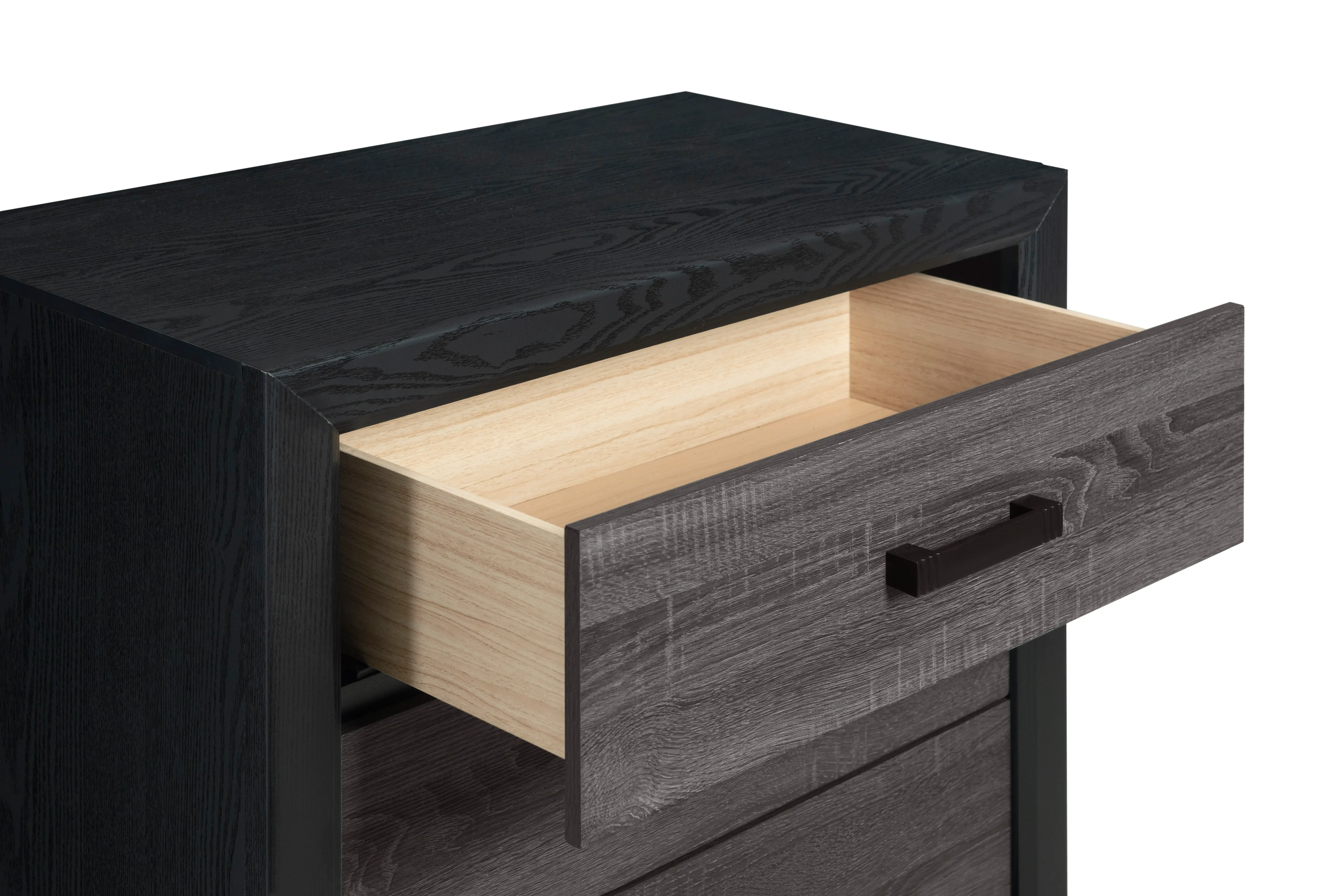 Lisbon Gray and Black Chest of Drawers-4
