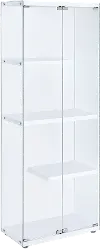 Ice Clear Cabinet with White Shelves