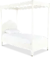 Olivia French White Twin Canopy Bed