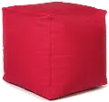 Gamma Red Cube Ottoman Pouf
