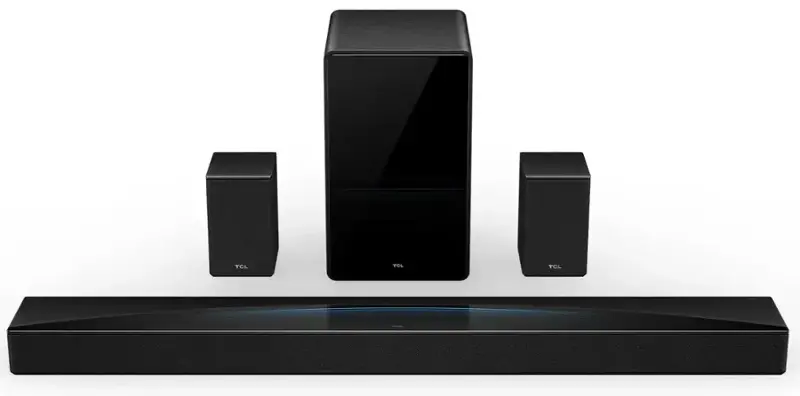 TCL Q85H 7.1.4 Channel Sound Bar with Wireless Subwoofer and Wireless Surround Speakers