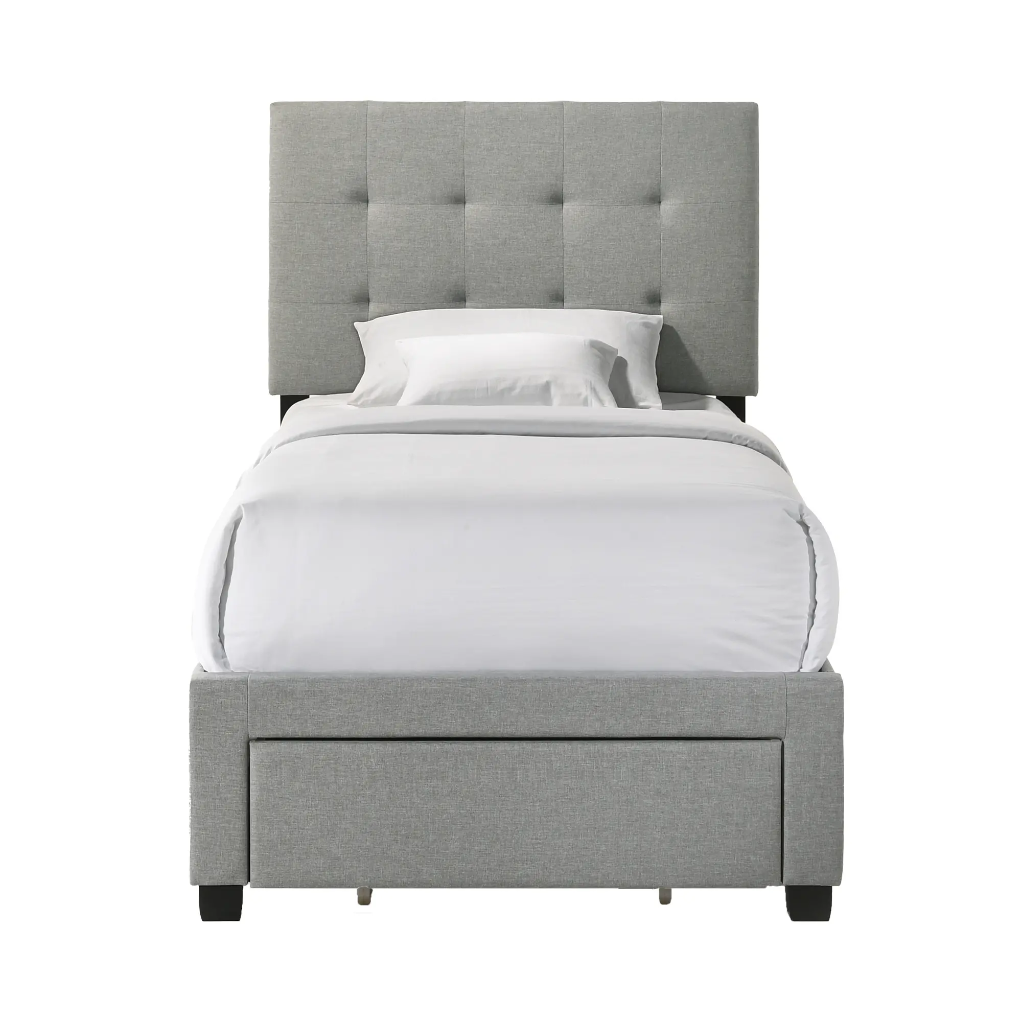 Kaycee Gray Twin Upholstered Storage Bed-3