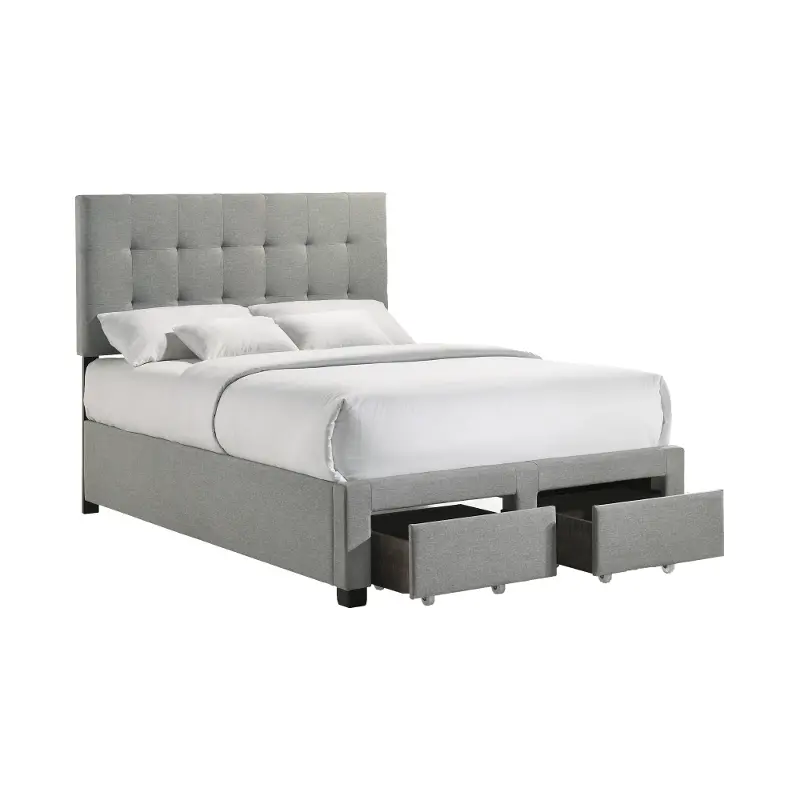 Kaycee Gray Full Upholstered Storage Bed