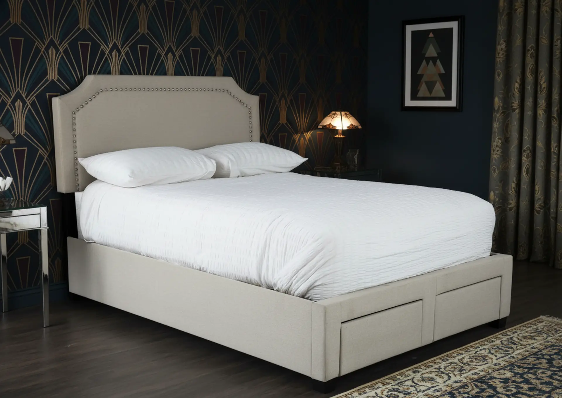 Tropic Beige Full Upholstered Storage Bed-12
