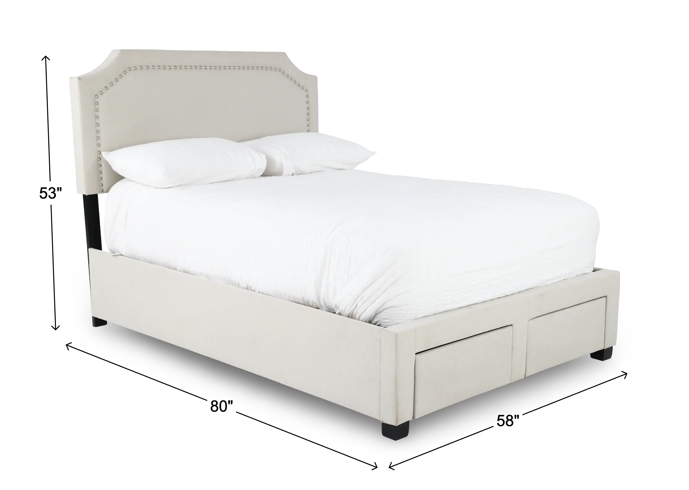 Tropic Beige Full Upholstered Storage Bed-3
