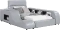 Maxx Gray Upholstered Twin Platform Bed