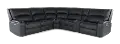 Star Black 6-Piece Power Reclining Sectional with Adjustable Headrests