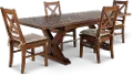 Vineyard Rustic Brown 5 Piece Dining Set