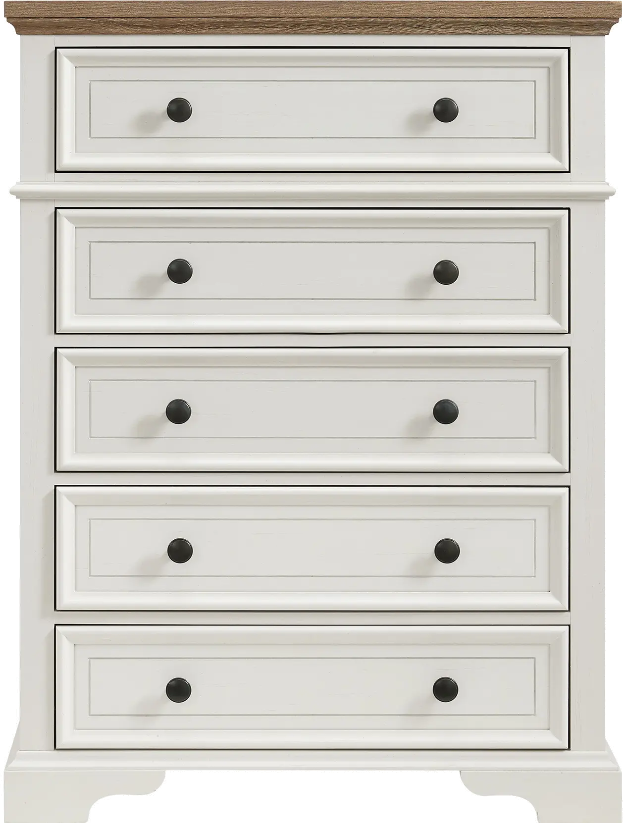 Easton White and Brown Chest of Drawers-1