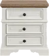 Easton White and Brown Nightstand