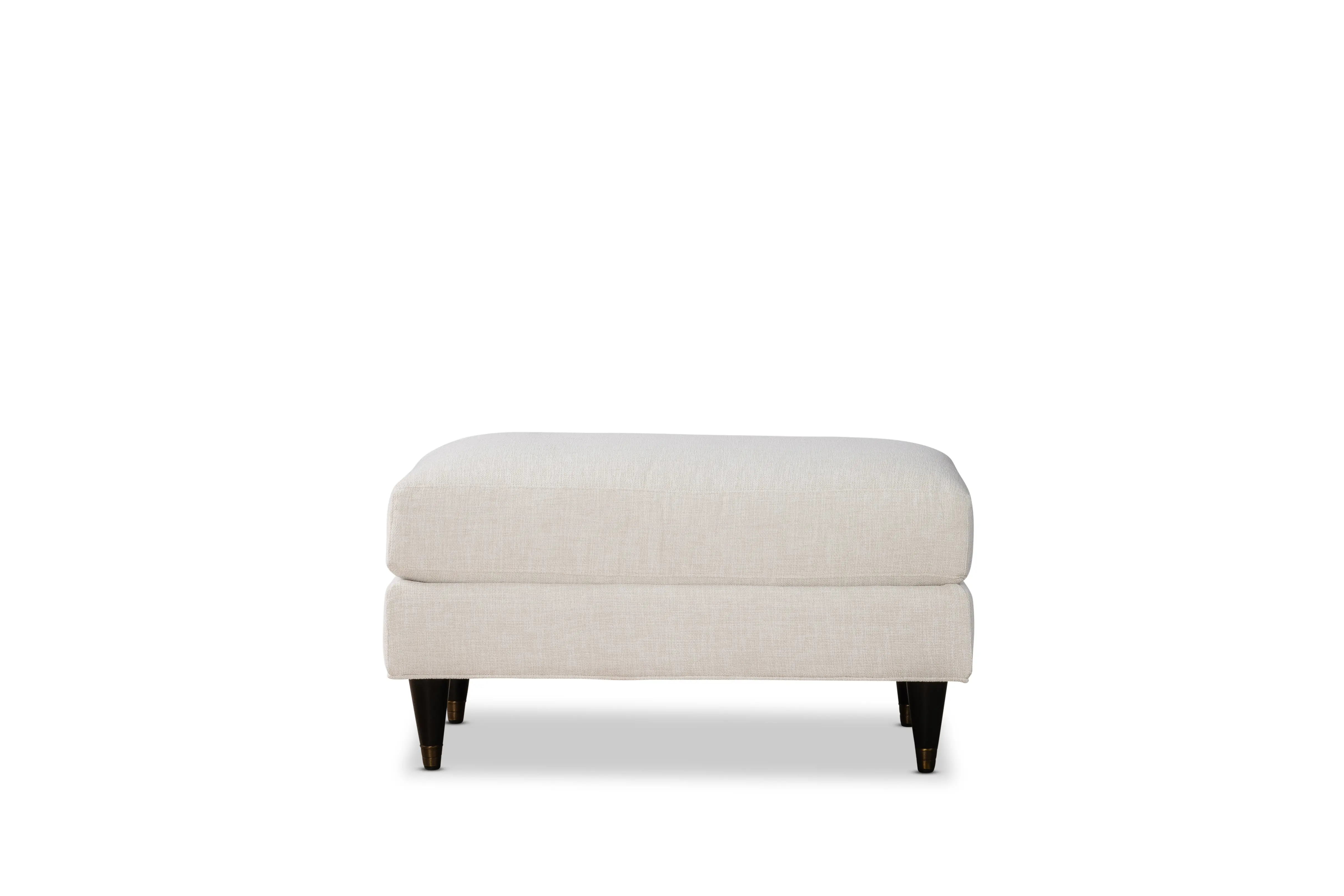 Pia Cotton White Ottoman-1
