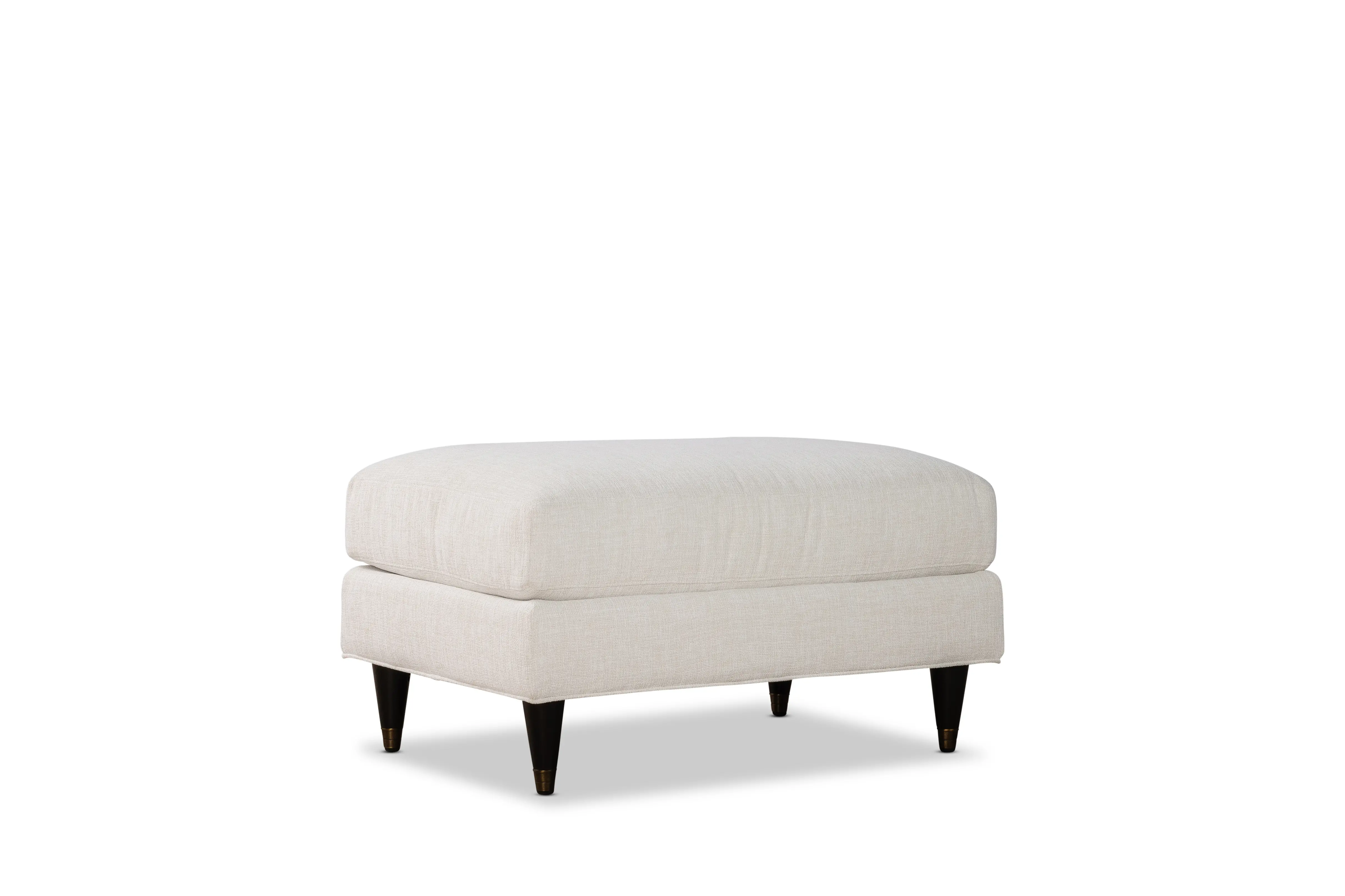 Pia Cotton White Ottoman-7