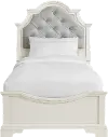 Easton White and Gray Twin Bed