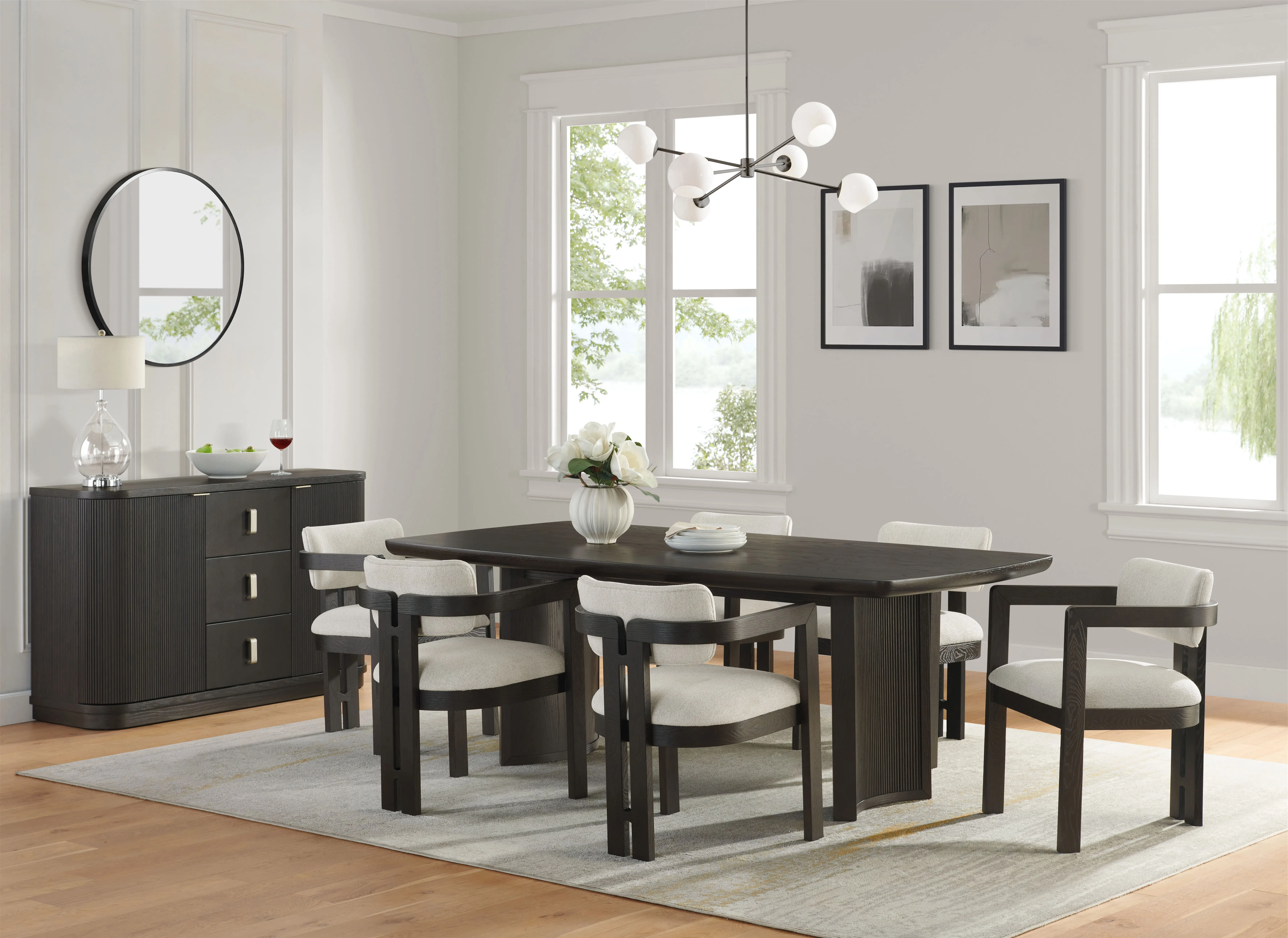 Treviso Espresso Brown 5 Piece Dining Set-2