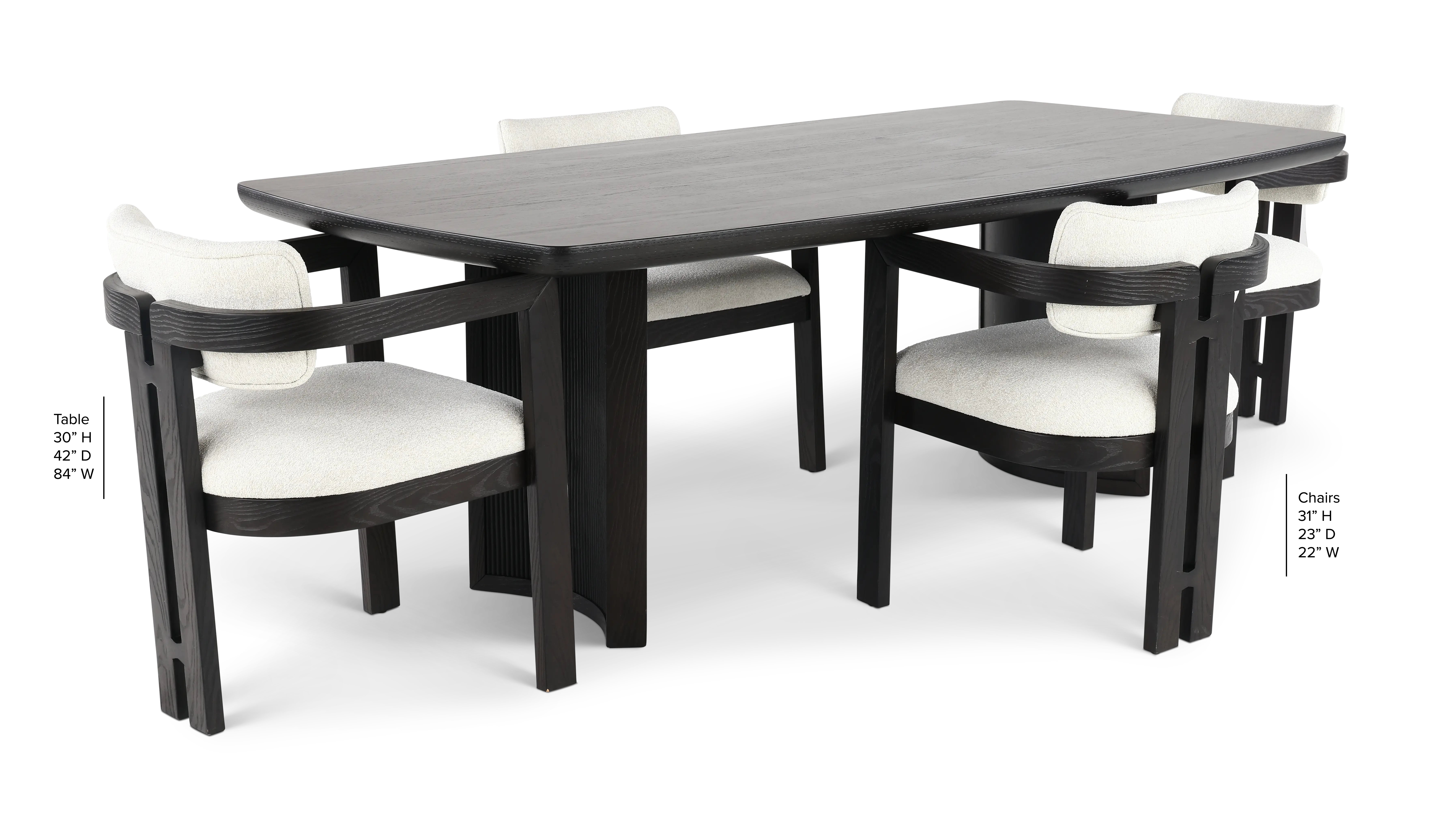 Treviso Espresso Brown 5 Piece Dining Set-3