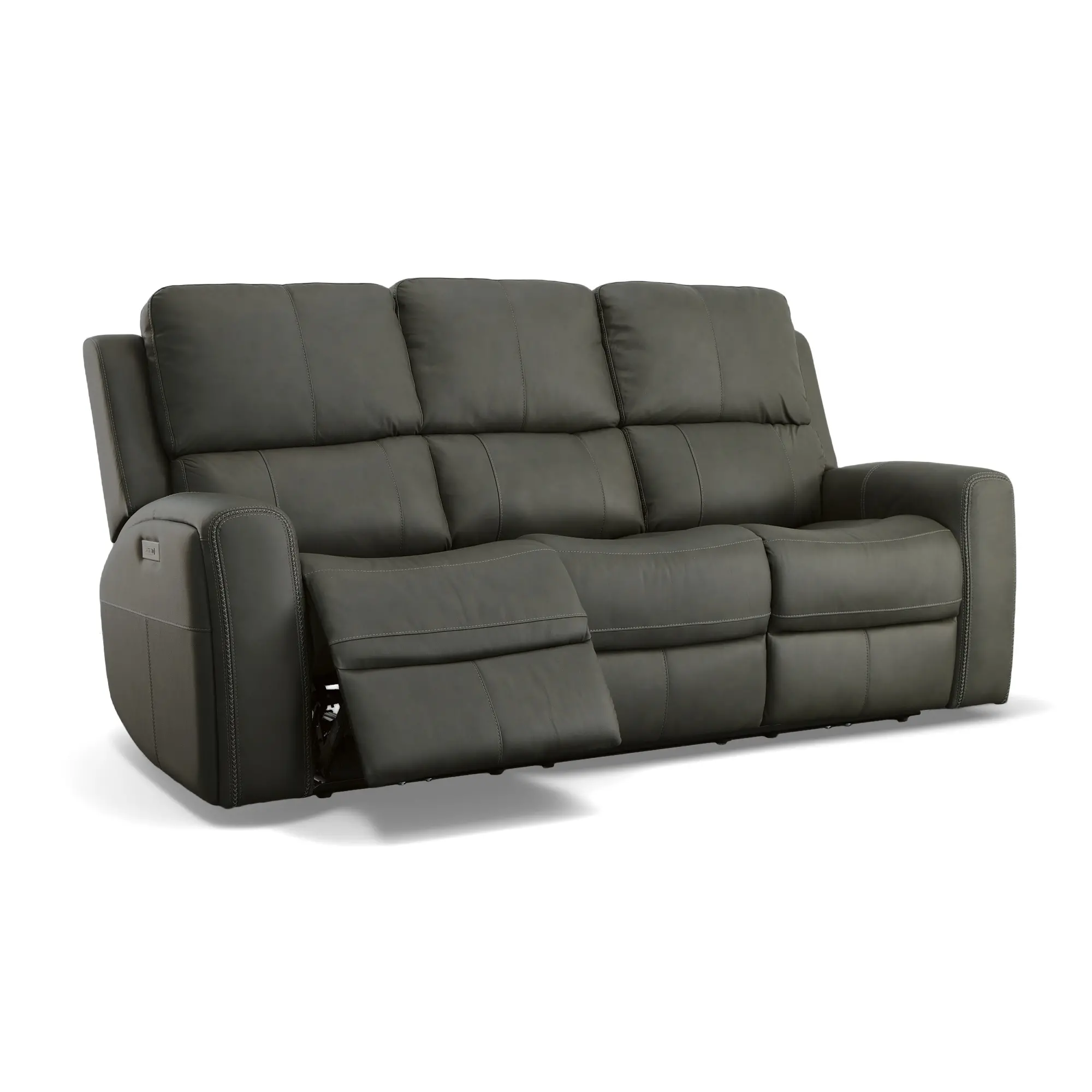 Linden Charcoal Power Reclining Sofa with Power Headrests-1