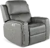 Linden Charcoal Power Recliner with Power Headrest