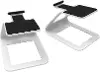Kanto SE2 Elevated Desktop Speaker Stands for Small Speakers - White, Pair