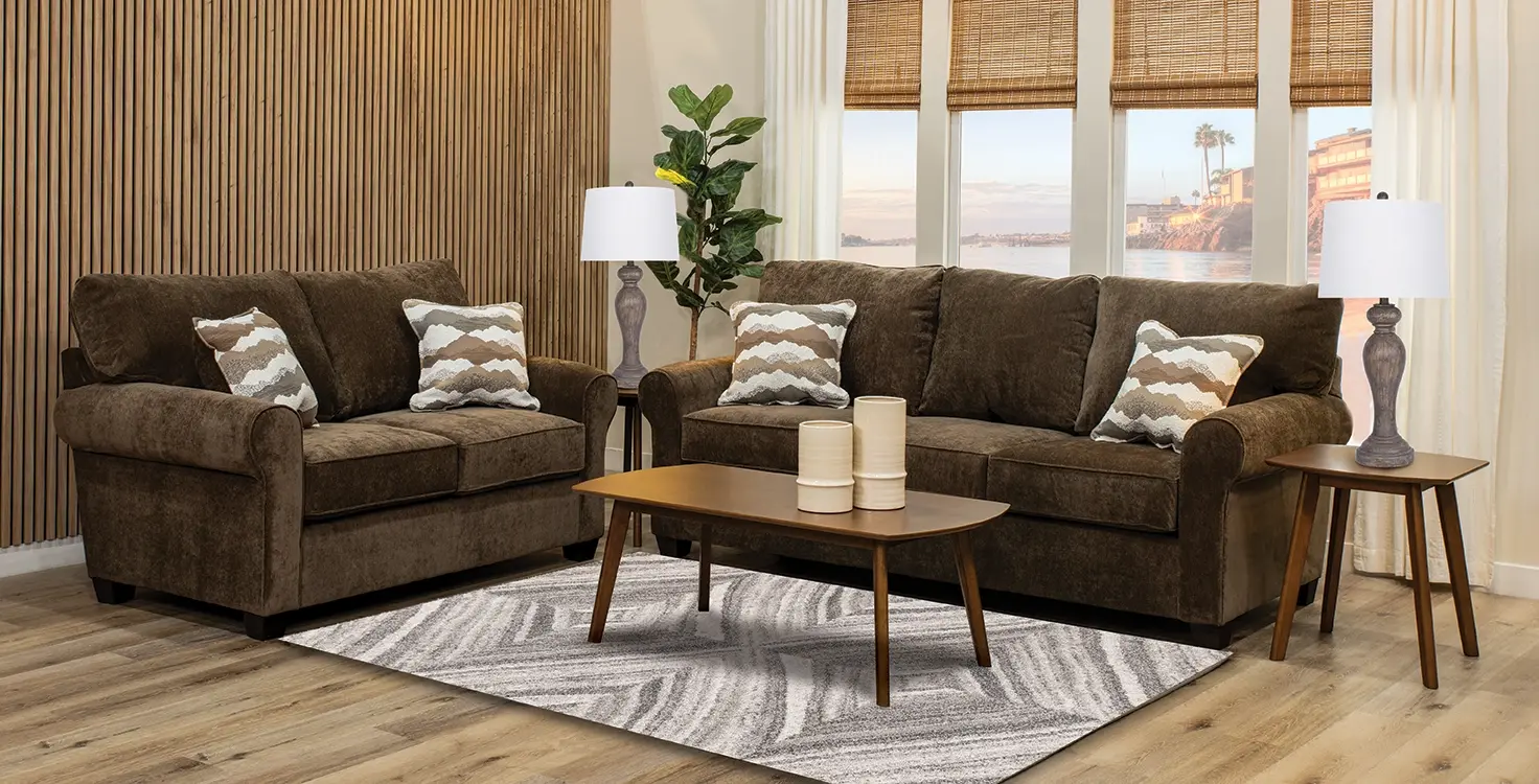 7PC/SEASIDE/DESERT/SLLTL Seaside Brown 7 Piece Living Room Set with Sofa Bed-1