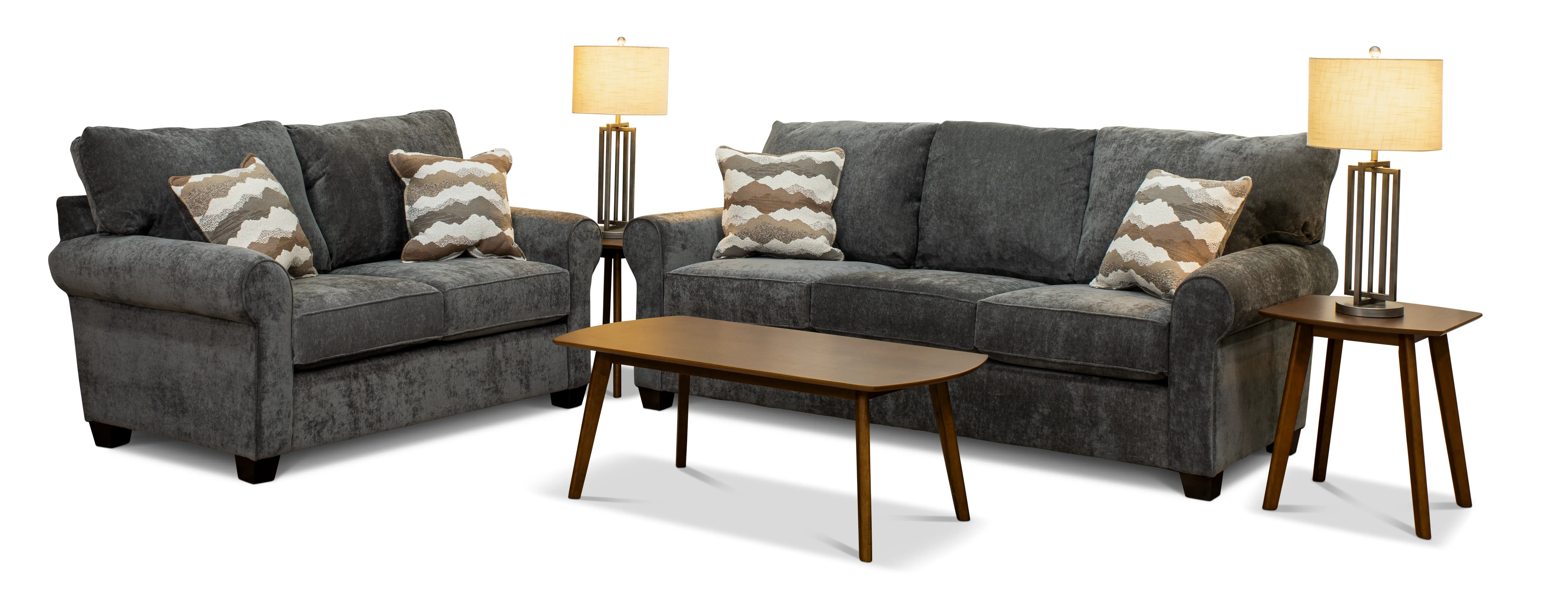 7PC/SEASIDE/GRANITE/SLLTL Seaside Gray 7 Piece Living Room Set with Sofa Bed-3