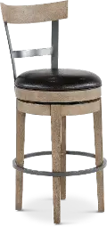 Benton Brown Bar Stool with Backrest