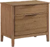 Cyrus Almond Brown 2-Drawer Nightstand