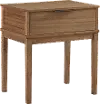 Cyrus Almond Brown 1-Drawer Nightstand
