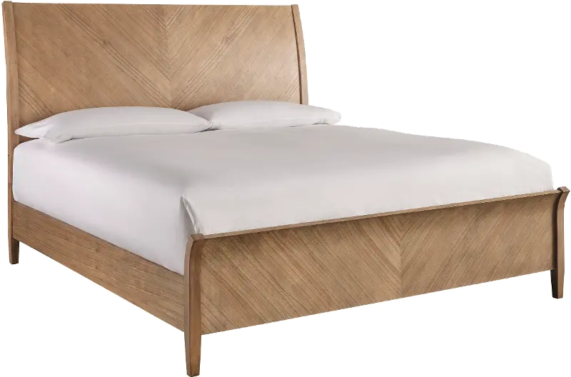 Cyrus Almond Brown Queen Sleigh Bed