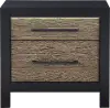 Your House Black and Oak Nightstand