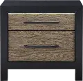 Your House Black and Oak Nightstand