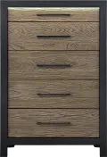 Your House Black and Oak Chest of Drawers