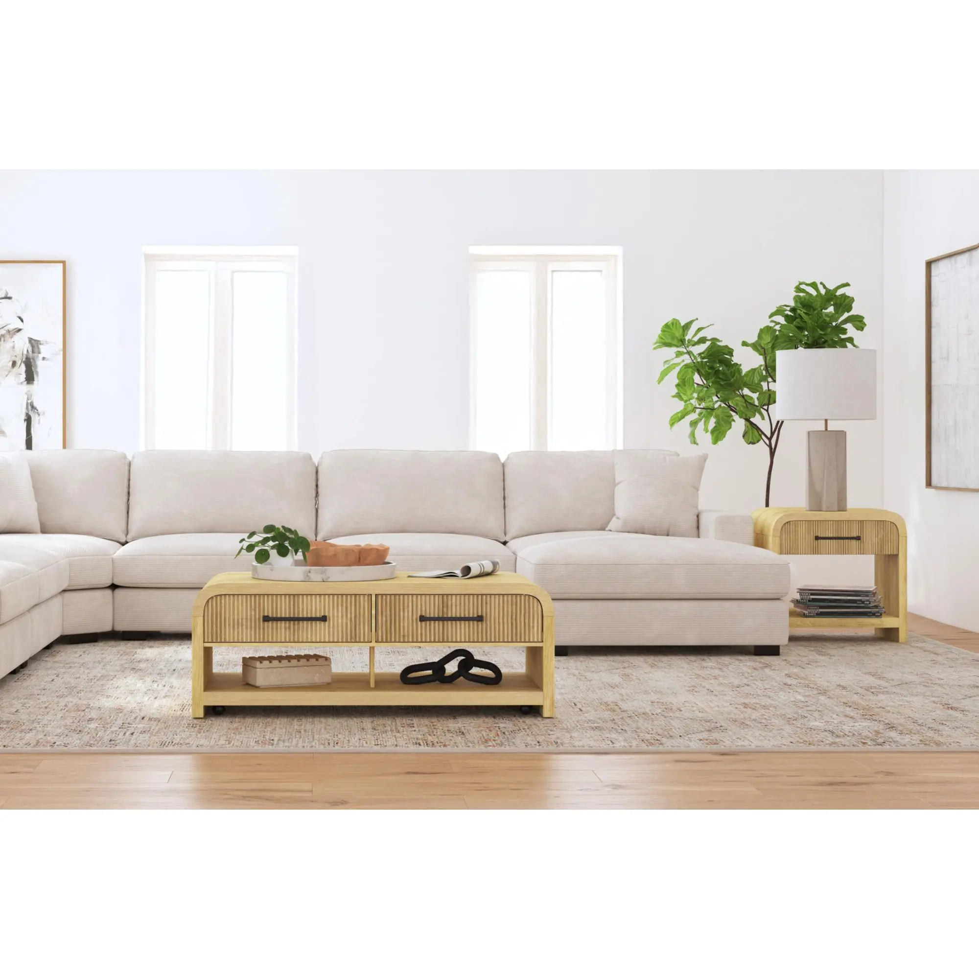 Ridgemont Light Brown Coffee Table-8