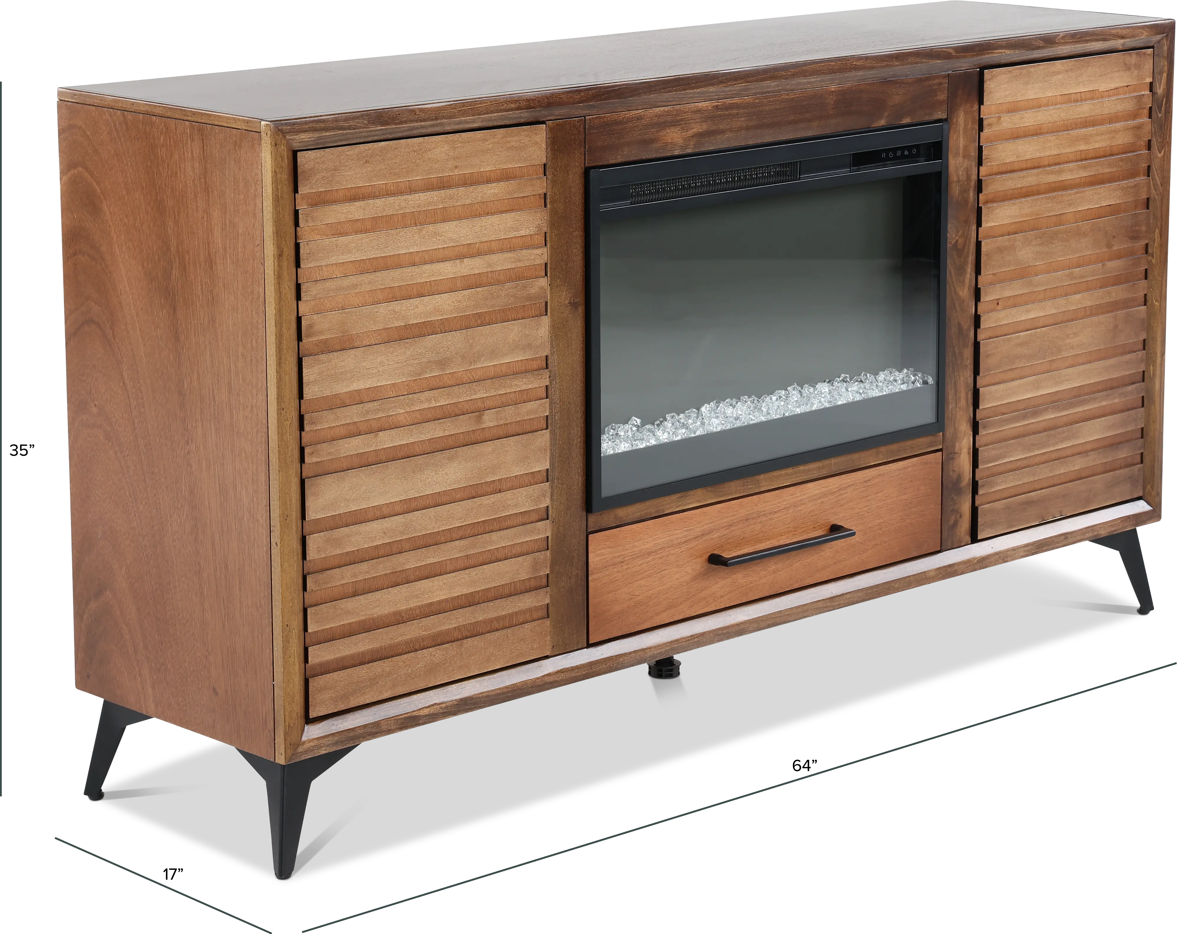 Malibu Bourbon Brown 64 Fireplace TV Stand-3