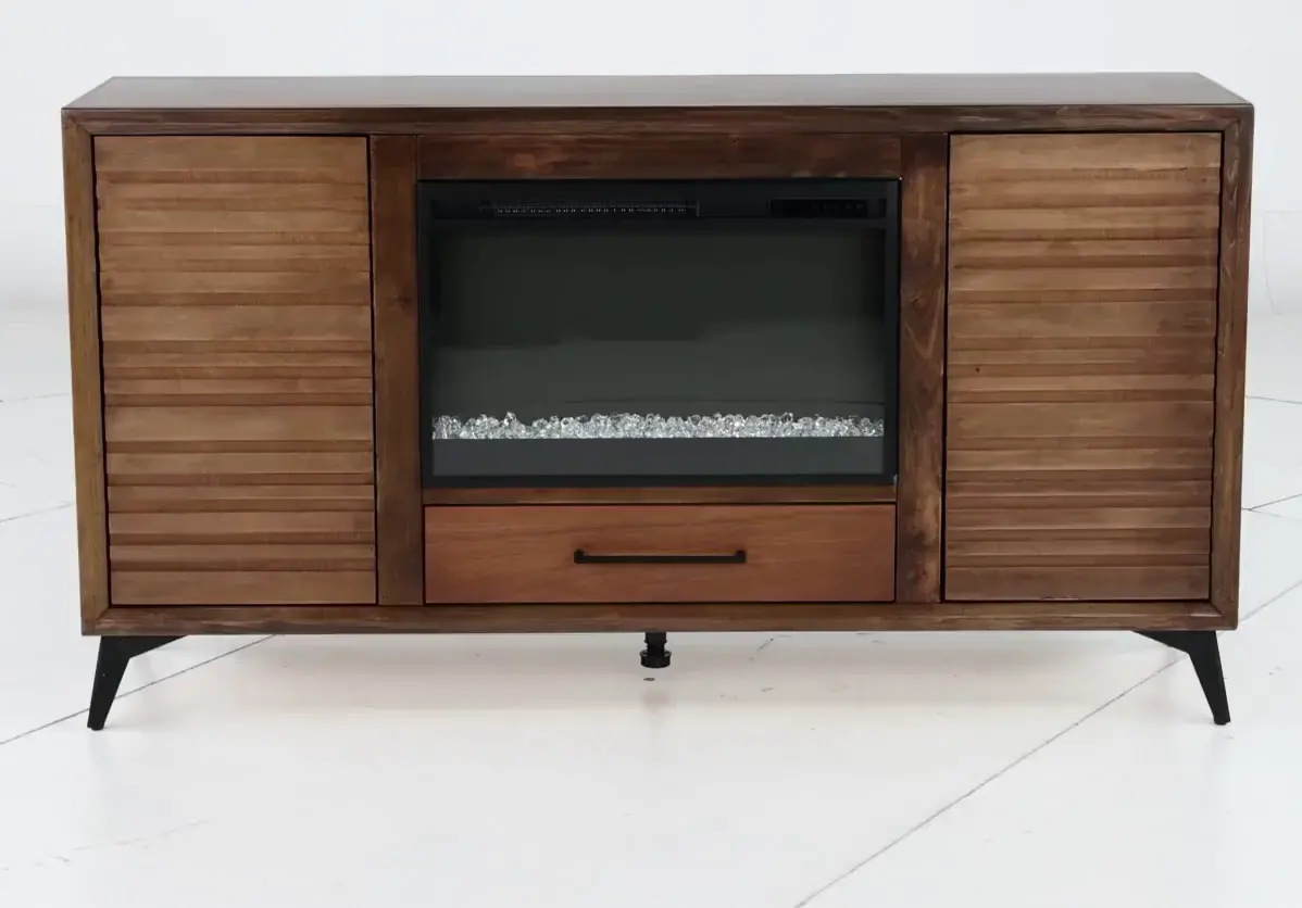 Malibu Bourbon Brown 64 Fireplace TV Stand-5