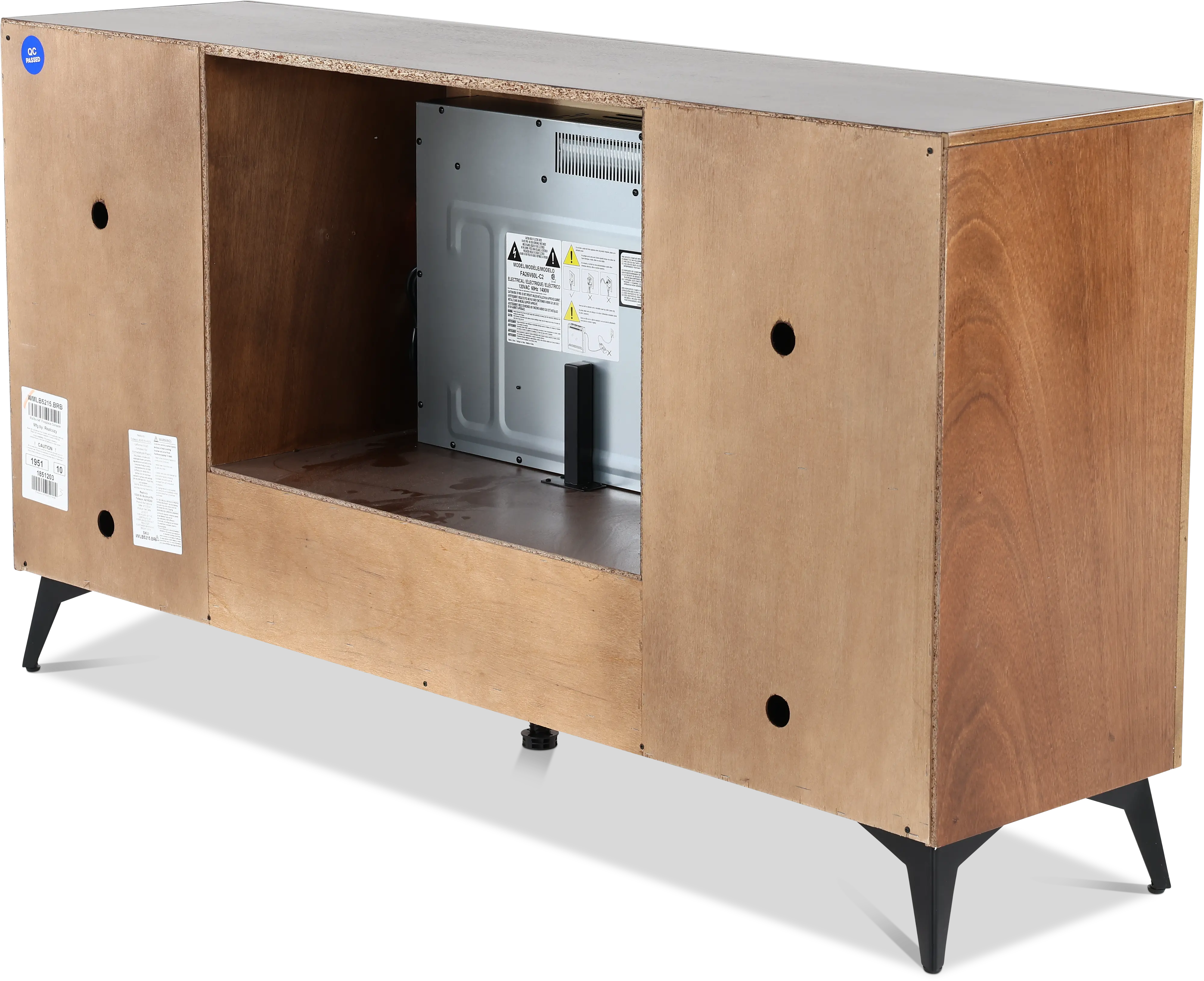 Malibu Bourbon Brown 64 Fireplace TV Stand-6