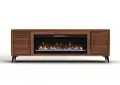 Malibu Brown 78 Fireplace TV Stand